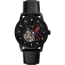 Fossil FLE1247SET Marvel x Fossil Limited-Edition Spider-Man Erkek Kol Saati ve Yaka Iğnesi Seti