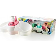 TeknoKapsül Titiz Tidy Sıvı Sabunluk ve Süngerlik Organizatör - Lavabo Düzenleyici Mutfak Seti