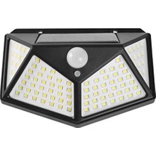 TeknoKapsül Fenteer Solar Lamba 100 LED Pır Hareket Sensörlü Dış Duvar Lambası IP65 Bahçe Teras - 1 Adet