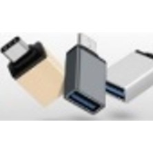Evimdeyokyok Type-C To USB 3.2 Otg Metal Gövde Dönüştürücü Adaptör Siyah HDX7899