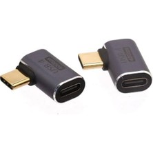 TeknoKapsül Genel 90 Derece Type-C Çevirici USB 4 40 Mbps Dik Type-C Çevirici