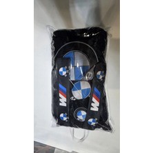 Şimika Bmw Siyanh Süper Set Dörtlü Servis Kılıfı + Ikili Yastık ve Kemer Kılıfı +Vites Poları
