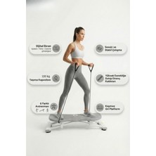 Kochler Slider Evde Kaykay Spor Aleti – Dijital Ekranlı Kaydırmalı Fitness Board, 6 Fonksiyonlu
