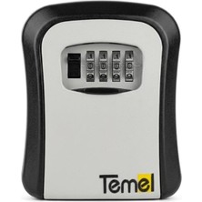 Temel Metal Şifreli Anahtar Kutusu, Duvara Montajlı, Kapaklı Dış Mekân Anahtar Saklama Kasası