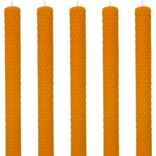 Petekoğlu (5 Adet) Şamdan Mumu (21X2CM) Doğal Petek Balmumu Seti Beeswax Bal Mumu Mum Özel Dekor