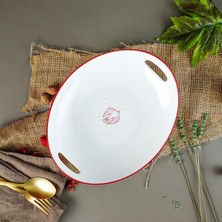 Aryıldız Red Bird Derin Sunum Tabağı Kırmızı Desenli Renkli 28 cm
