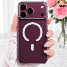 Fibaks iPhone 17 Pro/18 Pro Kılıf Magsafe Wireless Kablosuz Şarj Destekli Kamera Korumalı Şeffaf Darbe Emici Kapak
