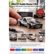 Toyfest Mini Gt Kaido House Toyota AE86 Sprinter Trueno 1/64 Kaido Street V2 Die-Cast Model Araba
