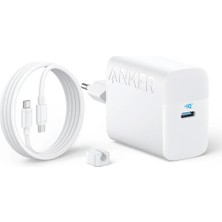 Anker 45W Usb-C Şarj Cihazı, 1.5m 5A Usb-C Kablo(1 Adet Kablo Dahildir), Beyaz