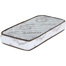 Heyner Opalin Pooly 80X140 Bambu Desenli Soft Ortopedik Yaylı Yatak 80 * 140 Yaylı Bebek Yatağı