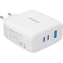 TeknoKapsül 100W Gan 3 Portlu Usb-C + Usb-A Şarj Aleti Qc5.0 Pd, Ipad,,, Notebook, Uyumlu Hızlı Şarj Cihazı + 100W Type-C Şarj Kablosu 2 Metre
