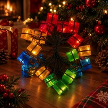 Aydogan's 4 Metre 20 LED Pilli 2 Kademeli Yılbaşı Ağacı Süsü LED Işık