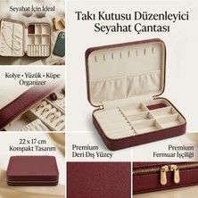 Şık Deri Takı Organizer, Seyahat Için Pratik ve Zarif Çanta 22X17CM
