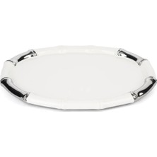 Mikasa Moor Beyaz Silver Oval Servis 37X27CM