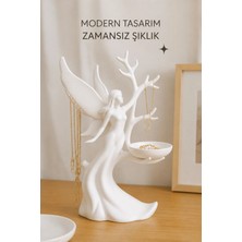 Peri Figürlü Takı Organizeri, Dekoratif Takılık Biblo, Kolye, Küpe, Yüzük ve Bileklik Standı