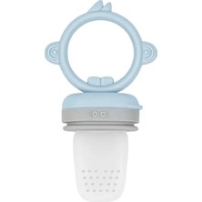 Oioi Silikon Püre Meyve Sebze Emziği Mineral Blue / Powder Grey