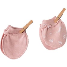 Andywawa AC23070 Floral 100% Organic Cotton Prematüre Eldiven Pink