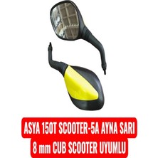 Asya 150T SCOOTER-5A Ayna Sarı 8 mm Cub Scooter Uyumlu Erpilsan Elektronik
