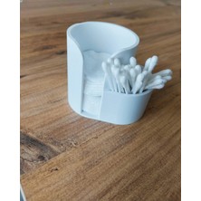 Minimalist Pamuk ve Kulak Çubuğu Organizeri, Banyo ve Makyaj Masası Düzenleyici