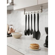 Ayrex 5 Parçalı Silikon Gereç Seti Isıya Dayanıklı Yanmaz Yapışmaz Servis Spatula Seti