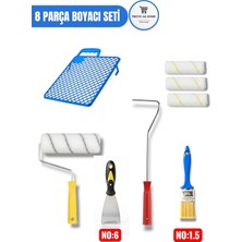 Ayrex 8 Parça Boyacı Seti, Rulo, Fırça, Spatula, Izgara