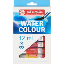Ayrex Sulu Boya Başlangıç Seti, 8 Renkli (12 ml Tüp), Yetişkinler Için Boyama