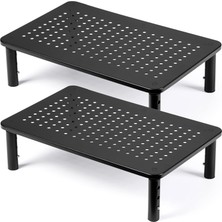 Ayrex 2 Paket Masaüstü Yükseltici, 3 Yüksekliği Ayarlanabilir Monitör Standı, 2 Monitör, Pc,