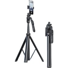 Ayrex SF17 360 Derece Bluetooth 5.0 Kontrollü 2m Tripodlu Selfie Gimbal - Siyah