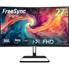 Ayrex Xyra XR27C300F 27 Inc 300Hz 1ms HDMI Dp Adaptive Sync Hdr Ready Fhd Fast Va Curved 1500R Ga