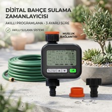 Ayrex Zaman Ayarlı Musluk Aparatı 3 Programlı Dijital Bahçe Sulama Başlığı