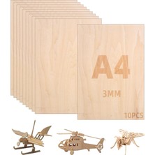 Ayrex Ihlamur Kontrplak 3 Mm, 10'lu Paket A4 30 x 21 cm - Dıy Ahşap Işleri, Model Yapımı, Dekora