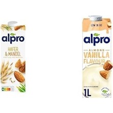 Ayrex Yulaf Badem Bitki Bazlı Içecek 1l ve Alpro Badem Vanilya Bitki Bazlı Içecek 1l