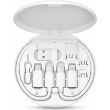 Ayrex 6'sı 1 Arada 60W Hızlı Şarj Kablo Seti | Telefon Standlı | Taşınabilir Çoklu Bağlant�