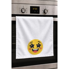 Valerine Life El Kurulama Havlusu 30X50CM Mutfak, Fırın Için Pamuklu Emici Işıltılı Gülüş