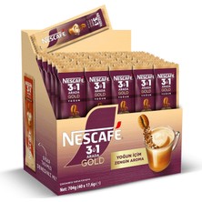 Ayrex Nestle Nescafe 3ü1 Arada Gold Yoğun 40'li Çoklu Paket 40X 17,6 G