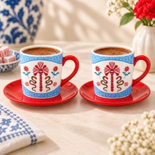 Aion Casa Aıon Casa Yılan Desenli Türk Kahvesi Fincanı 2 Kişilik