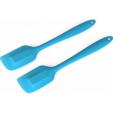 Ayrex Silikon Spatula ve Sıyırıcı, Tek Parça Tasarım (2, Mavi)