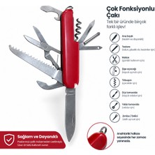 Berfa BF-153 Çok Fonksiyonlu Çakı 15 Fonksiyon Isviçre Tipi Kamp Avcı Çakısı