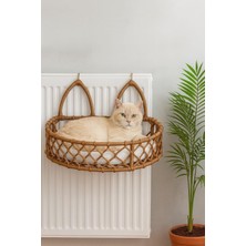 Ayrex Kedi Köpek Kalorifer Yatağı Dekoratif Hamak (Kahverengi)