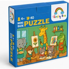 Thinky Boo Sanat Sınıfı  Mini Puzzle 40 Parça 3-7 Yaş Eğitici Çocuk Puzzle Yapboz