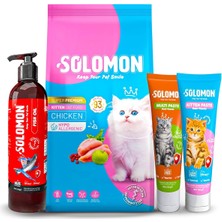 Mega Yavru Kedi Mama Seti - 9 kg Tavuklu Yavru Kedi Mama - Fish Oil - Multi Paste - Kitten Paste