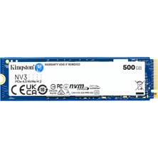 Kingston Nv3 Nvme Pcıe 4.0 Dahili SSD 500 GB M.2 2280-SNV3S/500G