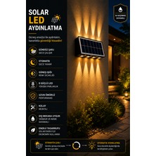 Çift Taraflı Güneş Enerjili Iç ve Dış Mekan Dekoratif Duvar Aplik