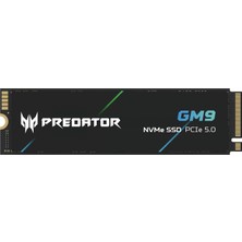 Acer Predator Gm9 M.2 Nvme SSD 1 Tb Pcıe 5.0 - Okuma Hızı 14500 Mb/sn'ye Kadar - Profesyonel Gen5 Dahili Sabit Sürücü - Pc ve Dizüstü Bilgisayar ile Uyumlu Oyun Belleği