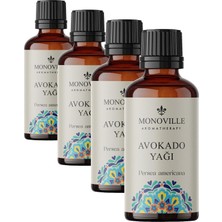 1001 Avokado Yağı 30 ml Soğuk SIKIM%100 Saf ve Doğal (Avocado Oil) (4 Paketi)