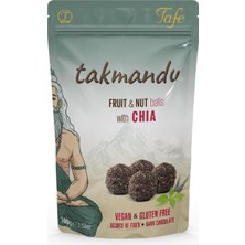 Ayrex Takmandu Chia Tohumlu Glutensiz ve Vegan Bitter Çikolata Kaplı Hurma Topu Draje 100G