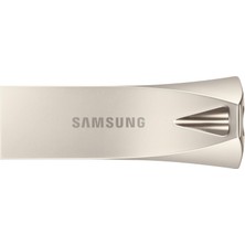 Samsung Bar Plus USB Flash Sürücü Tip-A, 512 Gb, 400 Mb/s Okuma, 110 Mb/s Yazma, Anahtar Halkalı Dayanıklı USB 3.2 Bellek Çubuğu, Şampanya Gümüşü, MUF-512BE3/APC
