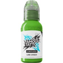 Valor World Famous Limitless Lime Green Dövme Boyası 30ML – Yoğun Lime Yeşili Profesyonel Tattoo Ink