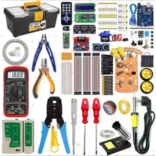 Eğiteklab Meslek Lisesi Bilişim Bölümü Ağ Seti 16 Inç Takım Çantası + Robotik Kodlama Arduino Seti + Araç Kiti + Lehimleme Seti