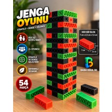 Baba Oğul 3D Jenga Oyunu – 54 Parça 3D Baskı Denge ve Strateji Oyunu